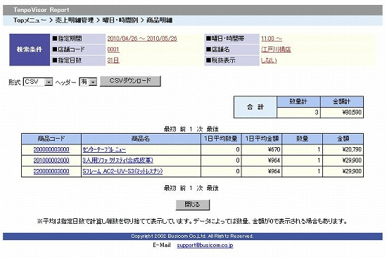 商品明細画面